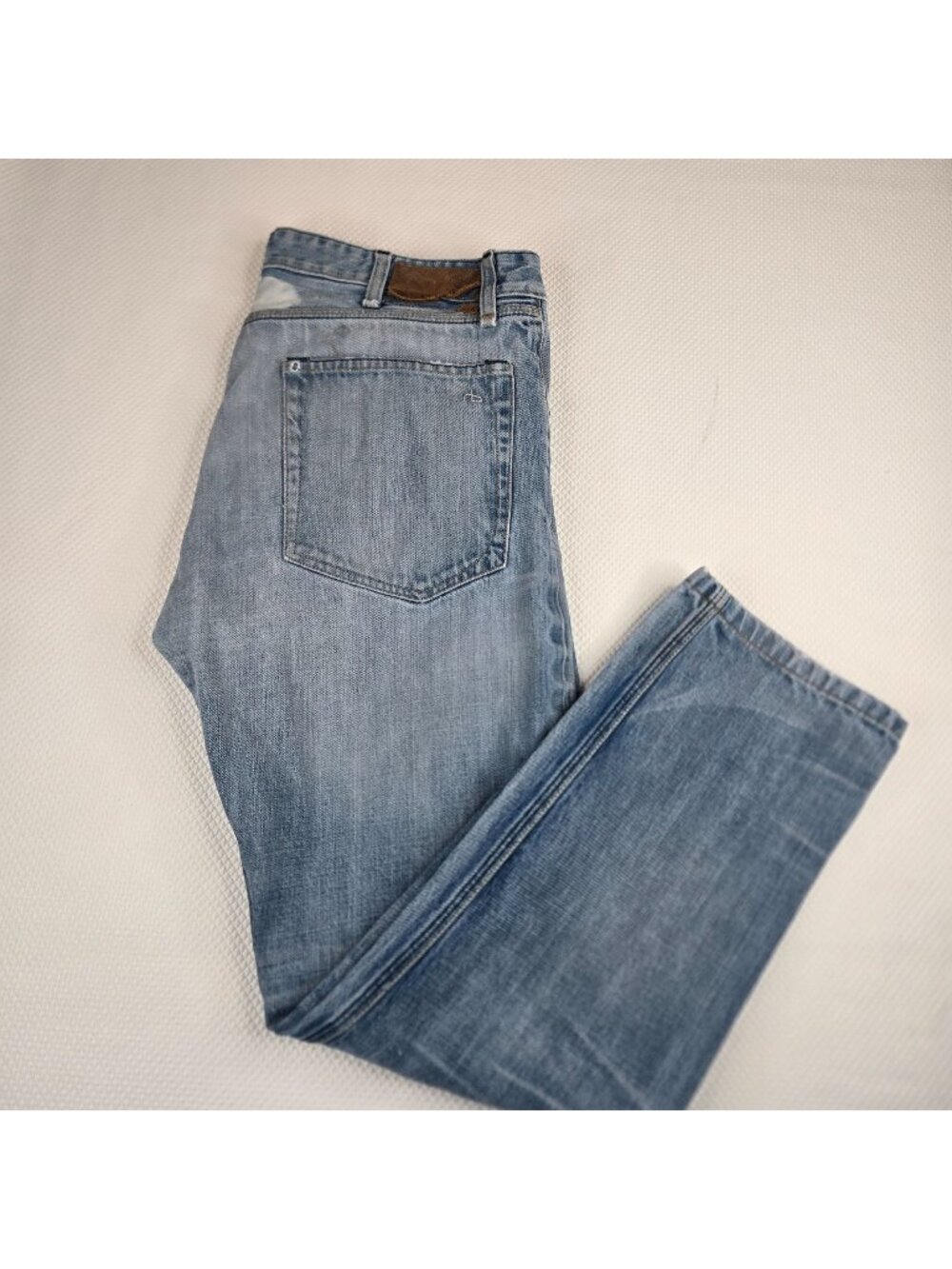 Rag & Bone Mens Light Wash Camden Denim Jeans 36 Straight Leg Destroyed